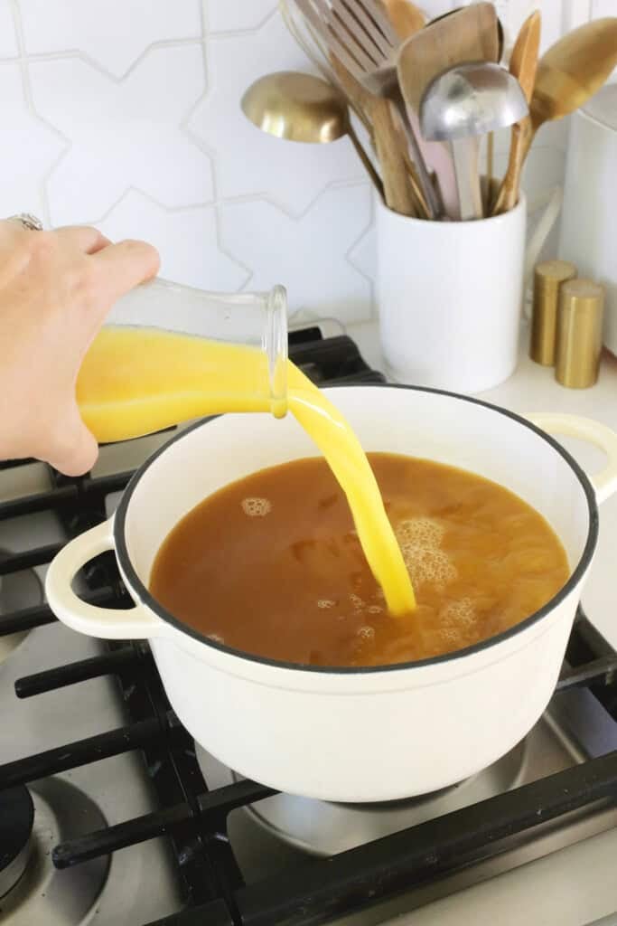 making homemade wassail