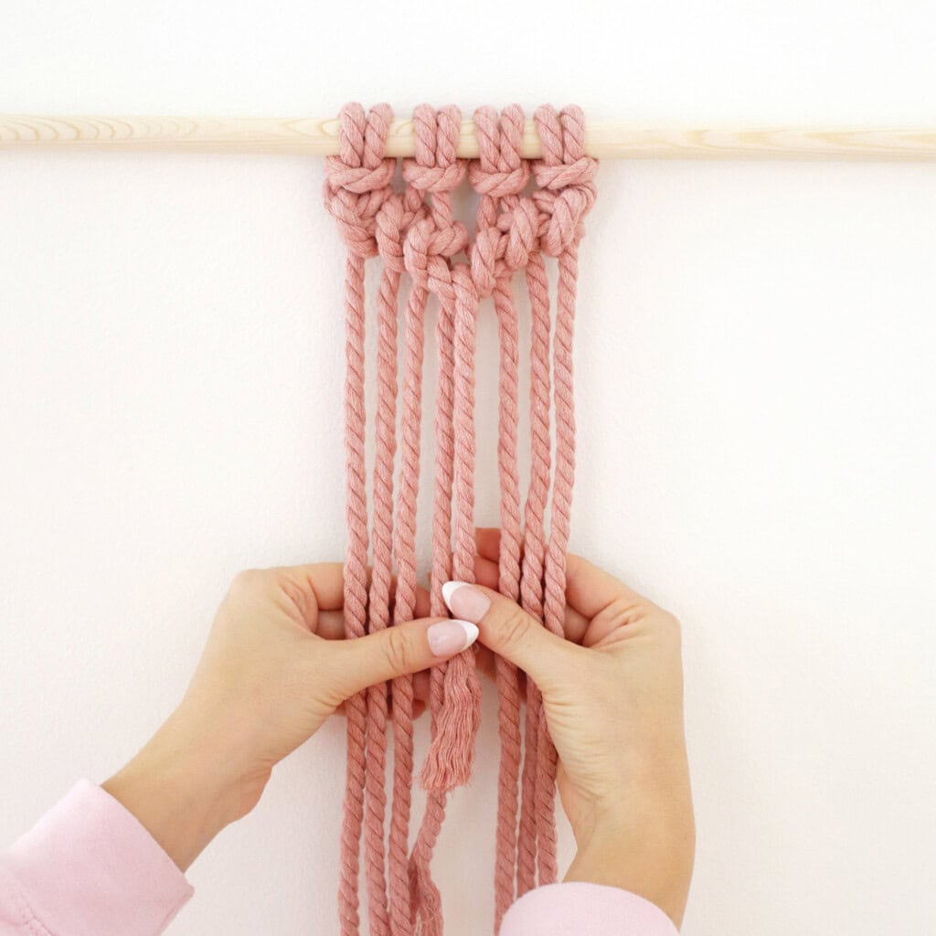 Double Half-Hitch Knot macrame