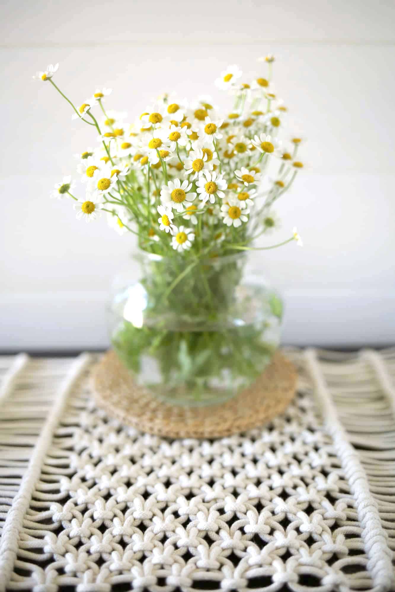 macrame table runner
